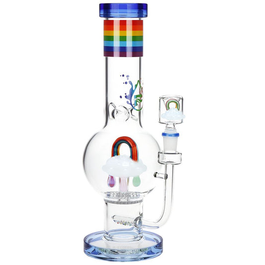 Pulsar Acid Rainbows Bubble Base Glass Water Pipe - 12.6" / 14mm F - Discreet Smoker