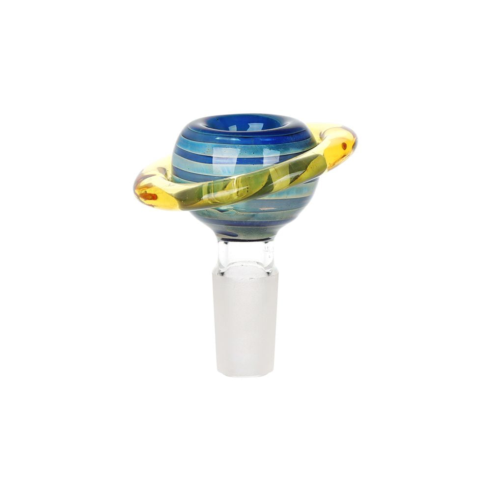 Pulsar Rings of Saturn Bubble Base Glass Water Pipe - 12.75" / 14mm F - Discreet Smoker