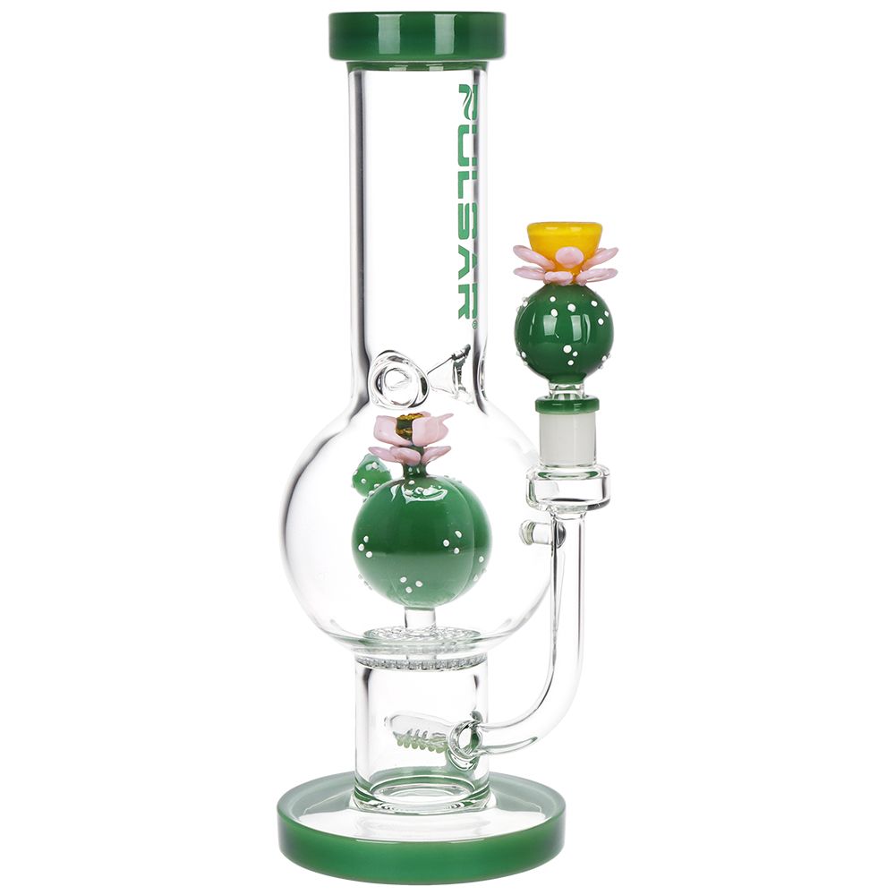 Pulsar Peyote Bloom Bubble Base Glass Water Pipe - 12.25" / 14mm F - Discreet Smoker