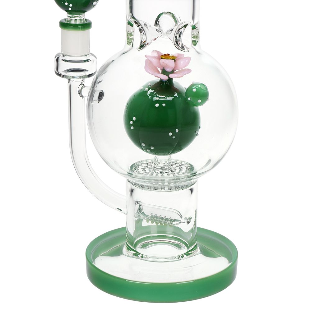 Pulsar Peyote Bloom Bubble Base Glass Water Pipe - 12.25" / 14mm F - Discreet Smoker