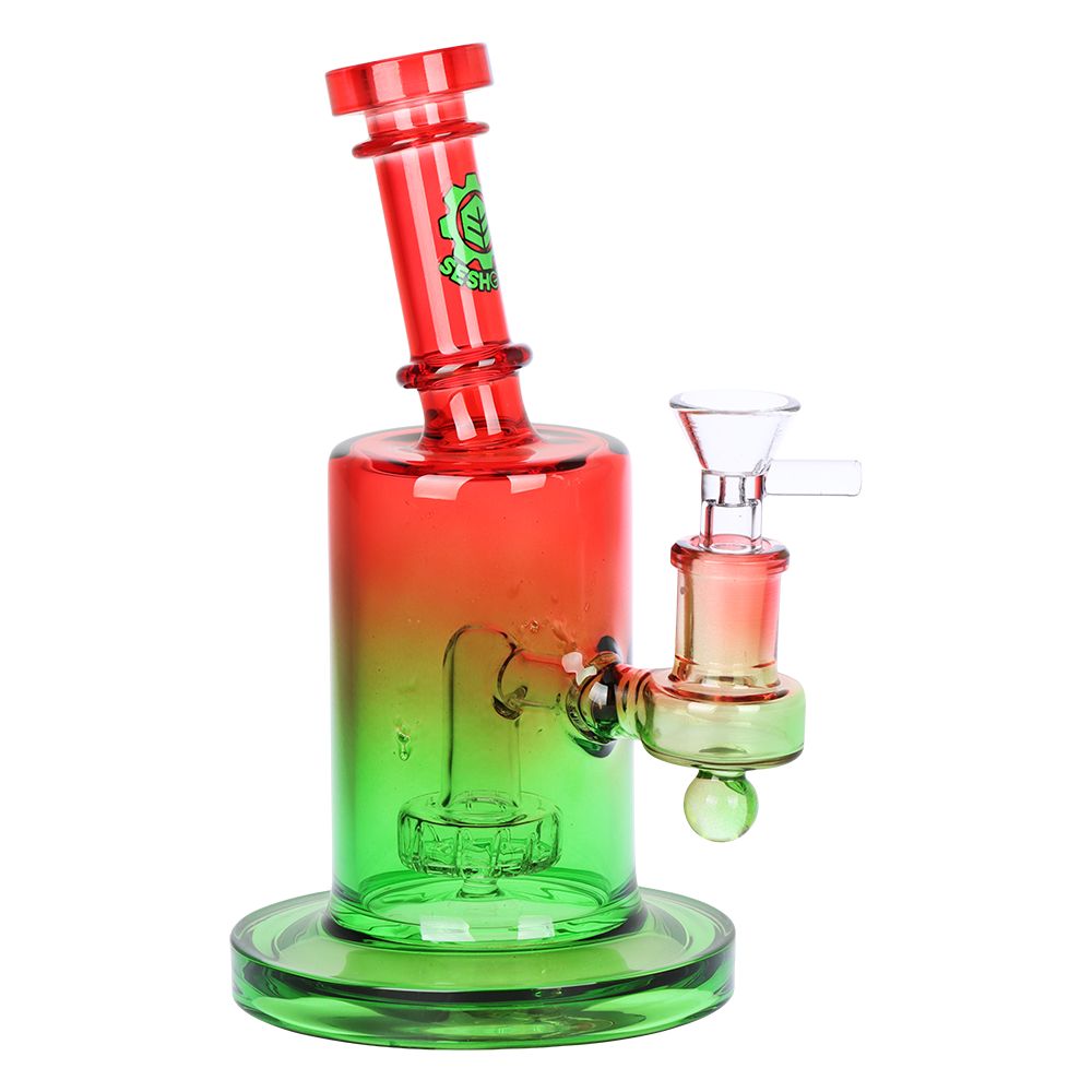 SeshGear Ombre Glass Water Pipe | 7.5" | 14mm F - Discreet Smoker