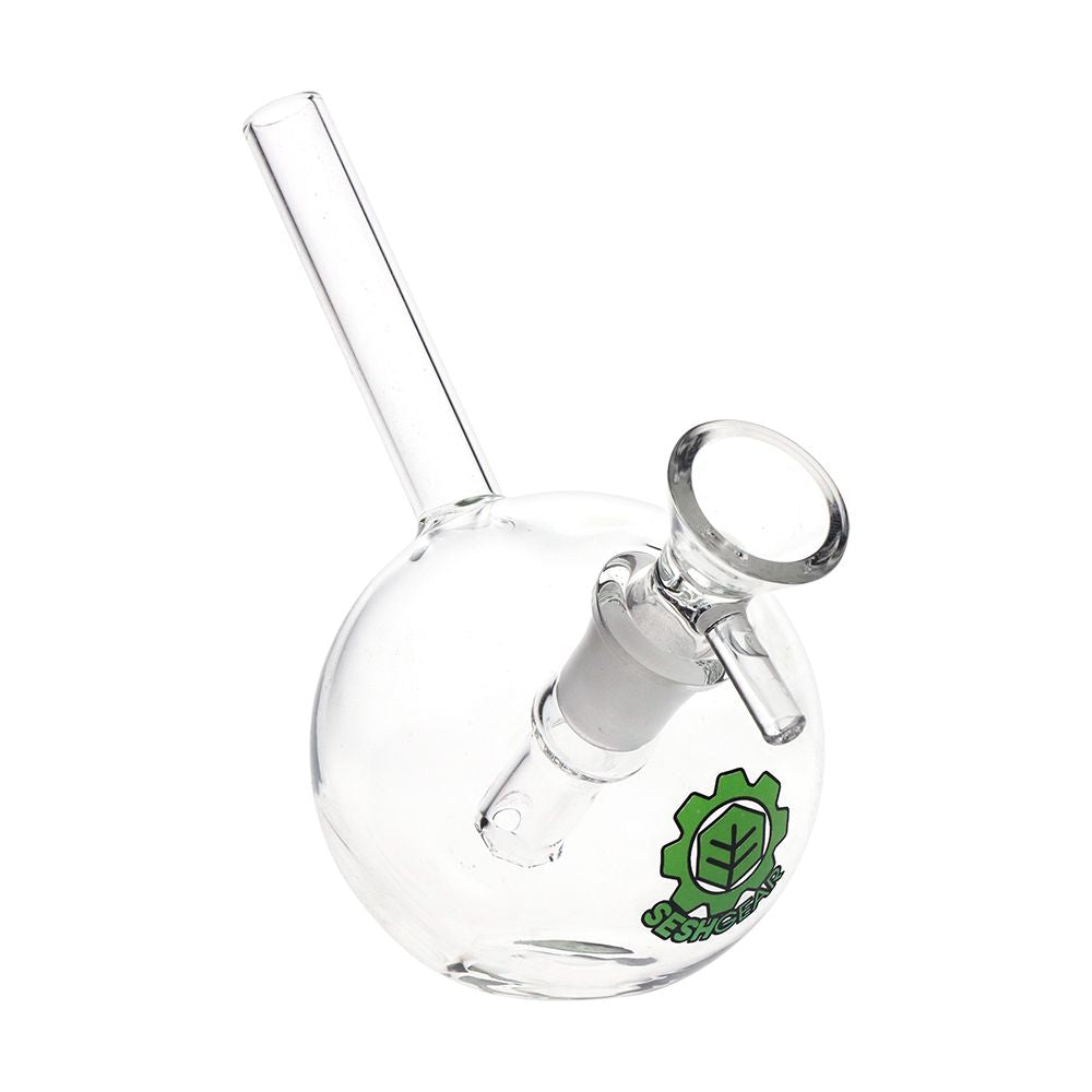 SeshGear Round Ball Glass Water Pipe - 4.5" / 14mm F / Colors Vary - Discreet Smoker