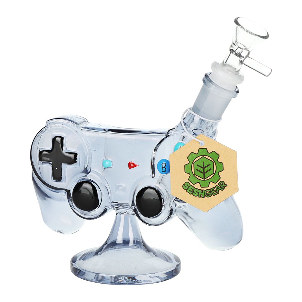 SeshGear Game Controller Glass Water Pipe - 5.5" / 14mm F - Discreet Smoker