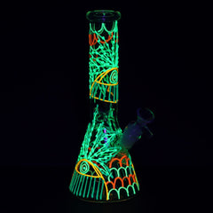 SeshGear 420 Drizzle G.I.T.D Beaker Glass Water Pipe - 10" / 14mm F - Discreet Smoker
