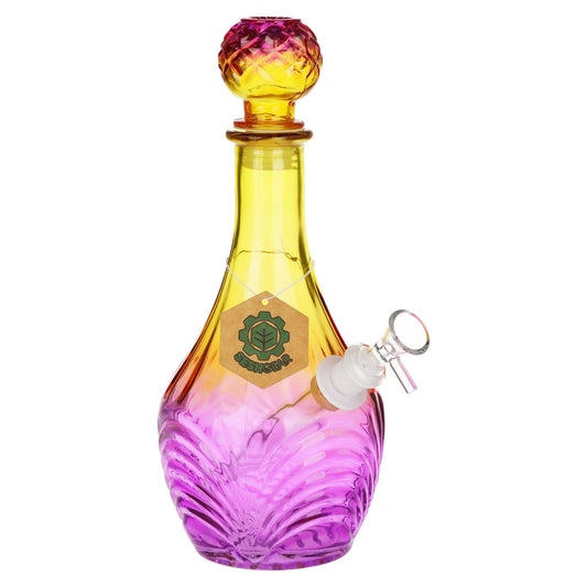 SeshGear Vintage Ombre Glass Water Pipe - 11" / 14mm F / High Stripe - Discreet Smoker