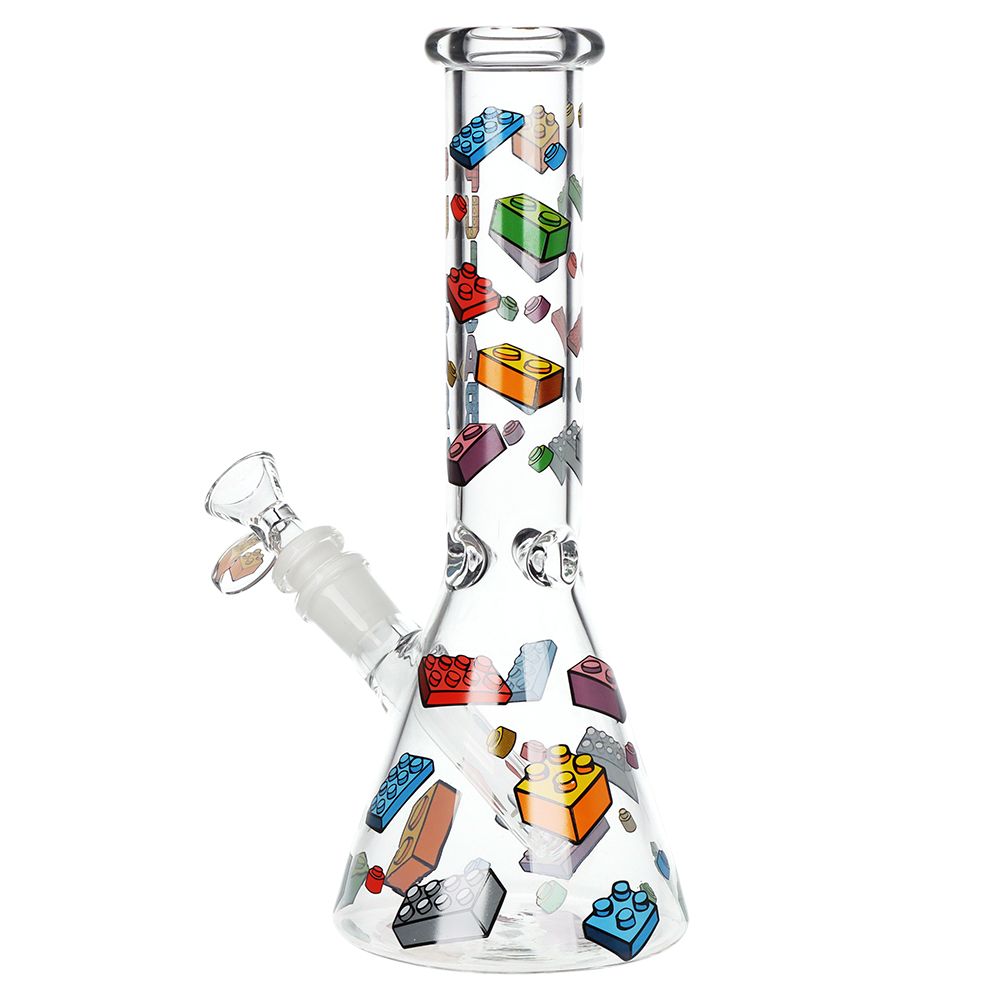 Pulsar Building Blocks Beaker Glass Water Pipe - 10" / 14mm F - Discreet Smoker