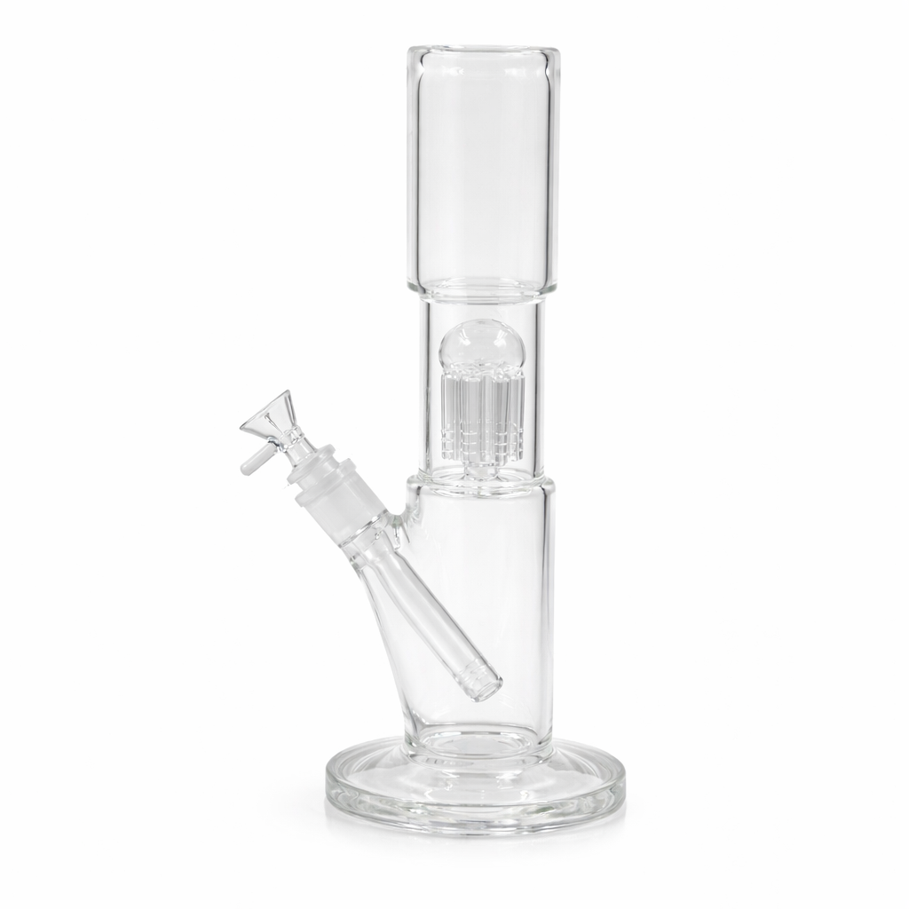 ClearStack 12” Straight Tube Bong - Discreet Smoker