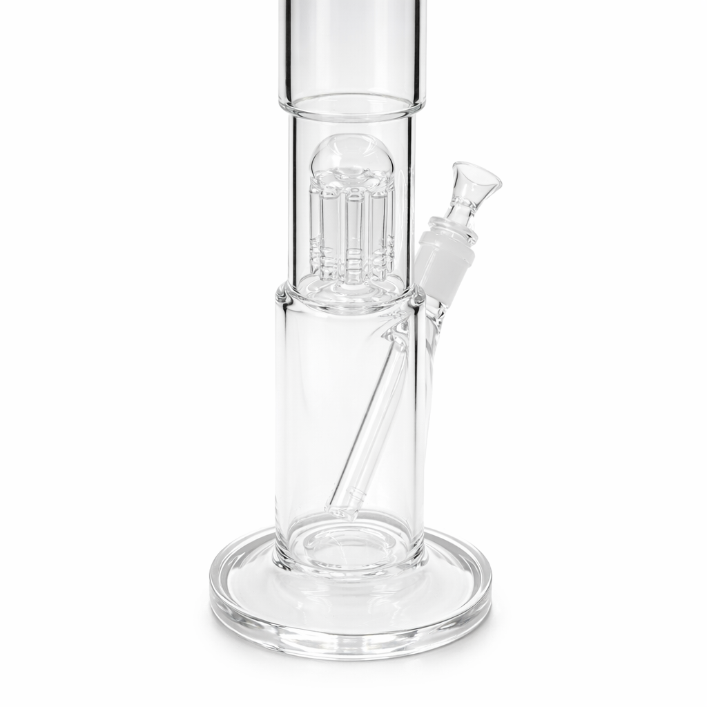 ClearStack 12” Straight Tube Bong - Discreet Smoker