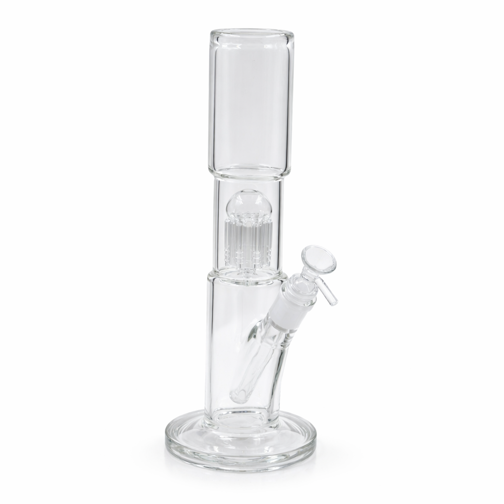ClearStack 12” Straight Tube Bong - Discreet Smoker