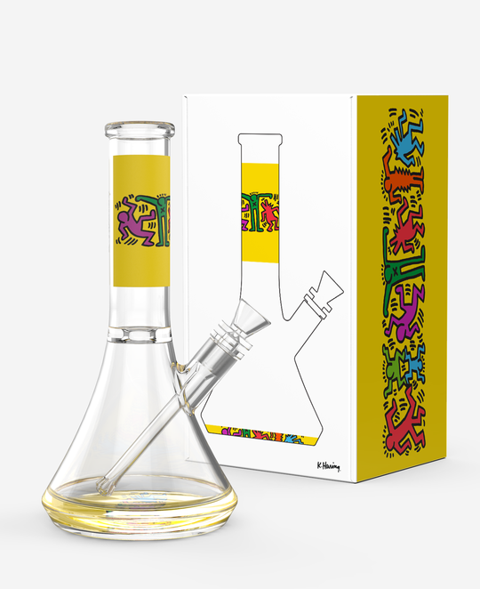K.Haring Glass Water Pipe