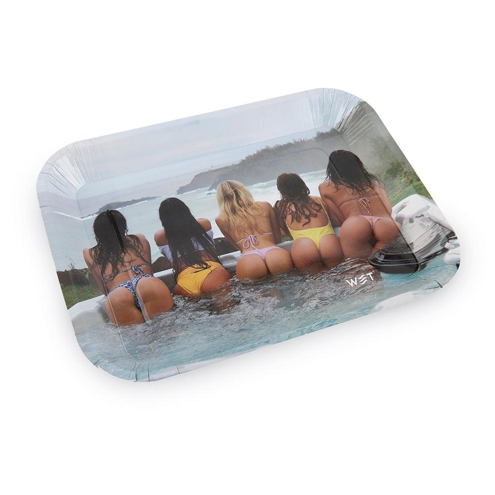 WET Rolling Plates 6-Pack Dispoable Rolling Trays - Island Girls - Discreet Smoker
