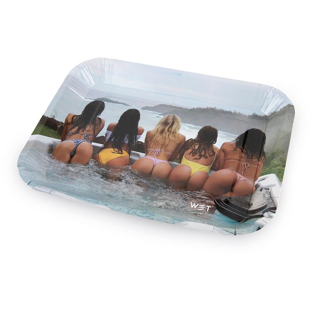WET Rolling Plates 6-Pack Dispoable Rolling Trays - Island Girls - Discreet Smoker