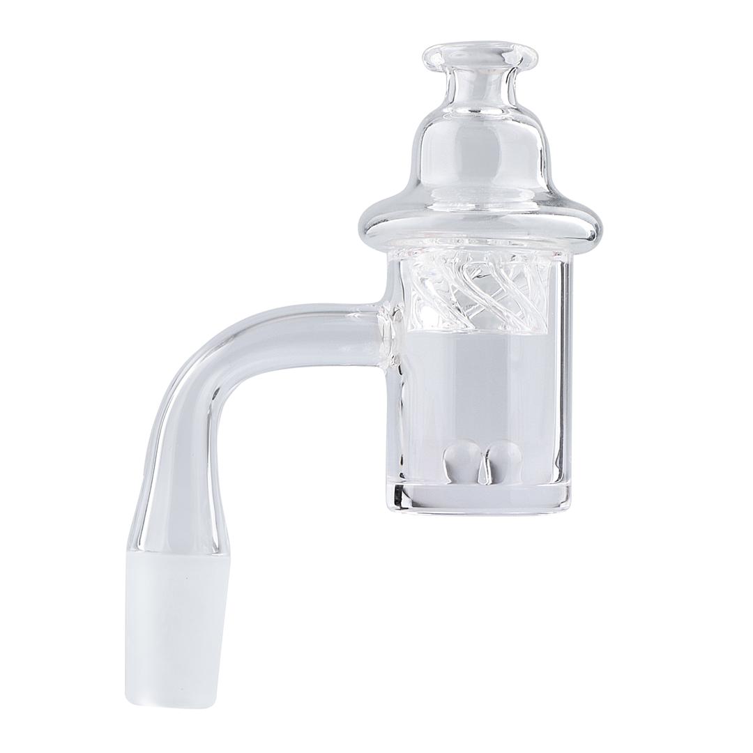 Quartz Banger Set with Spinning Carb Cap and Terp Pearls - Discreet Smoker