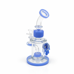 Azure Artisan 8" Bent Neck Waterpipe - Discreet Smoker