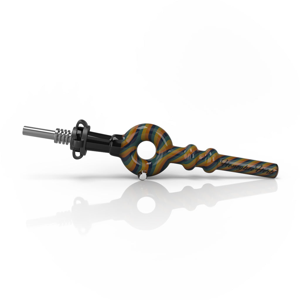 DONUT SWIRL STRIPPED NECTAR COLLECTOR - Discreet Smoker