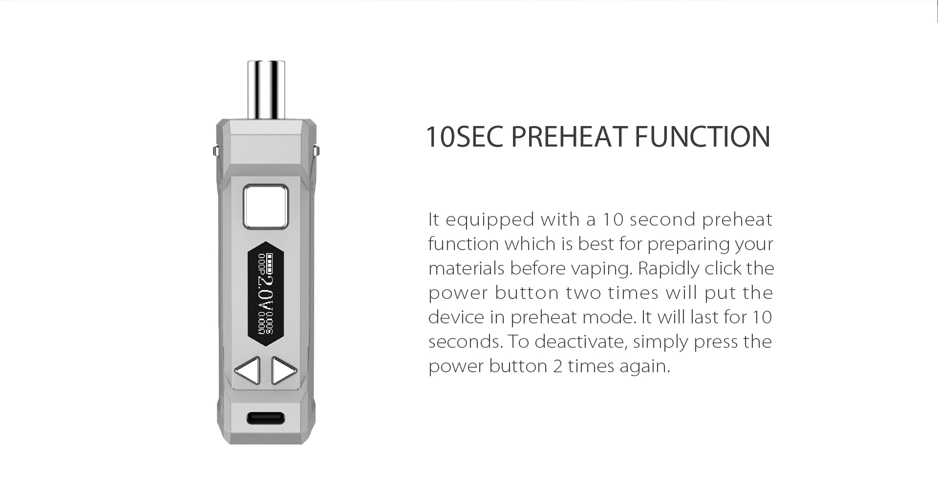 Yocan UNI Pro Universal Cartridge Box Mod - Discreet Smoker