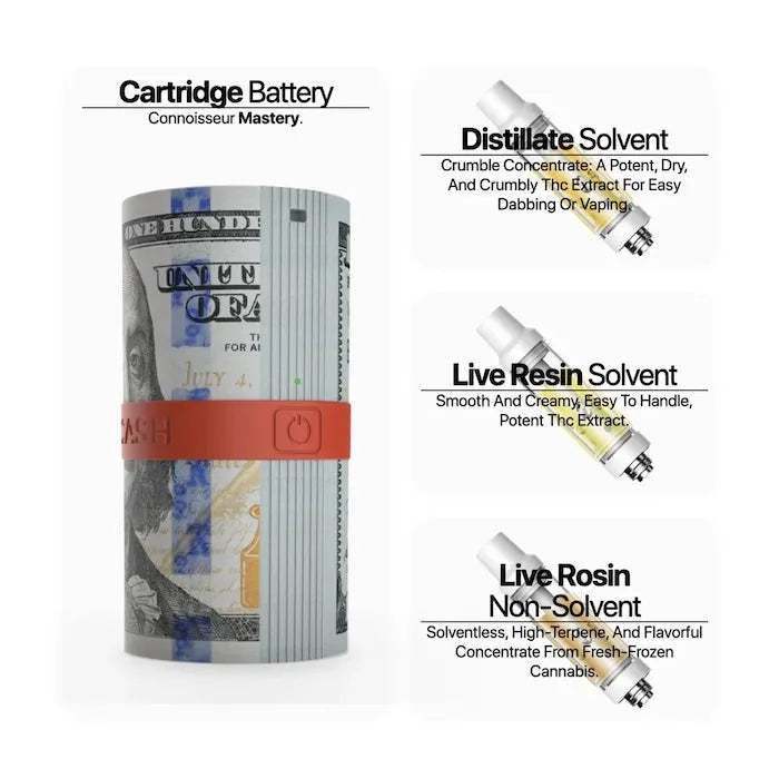 Yocan Black CASH Cartridge Battery - Discreet Smoker