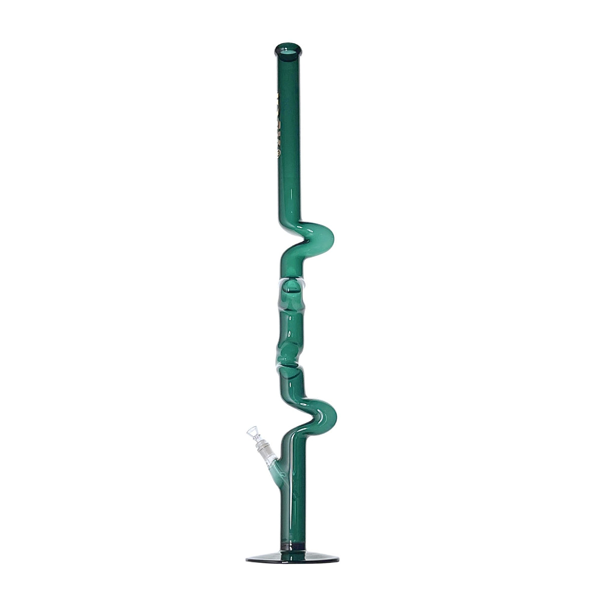 Rock Glass Emerald Serpent 43-Inch Zong - Discreet Smoker