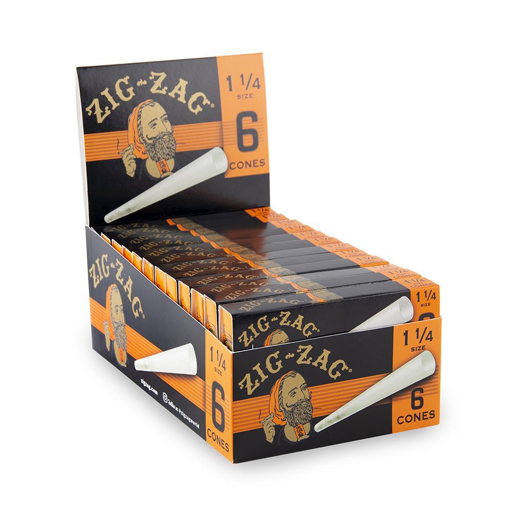 Zig Zag Cones 1 1/4 - 6pk - 24ct - Discreet Smoker