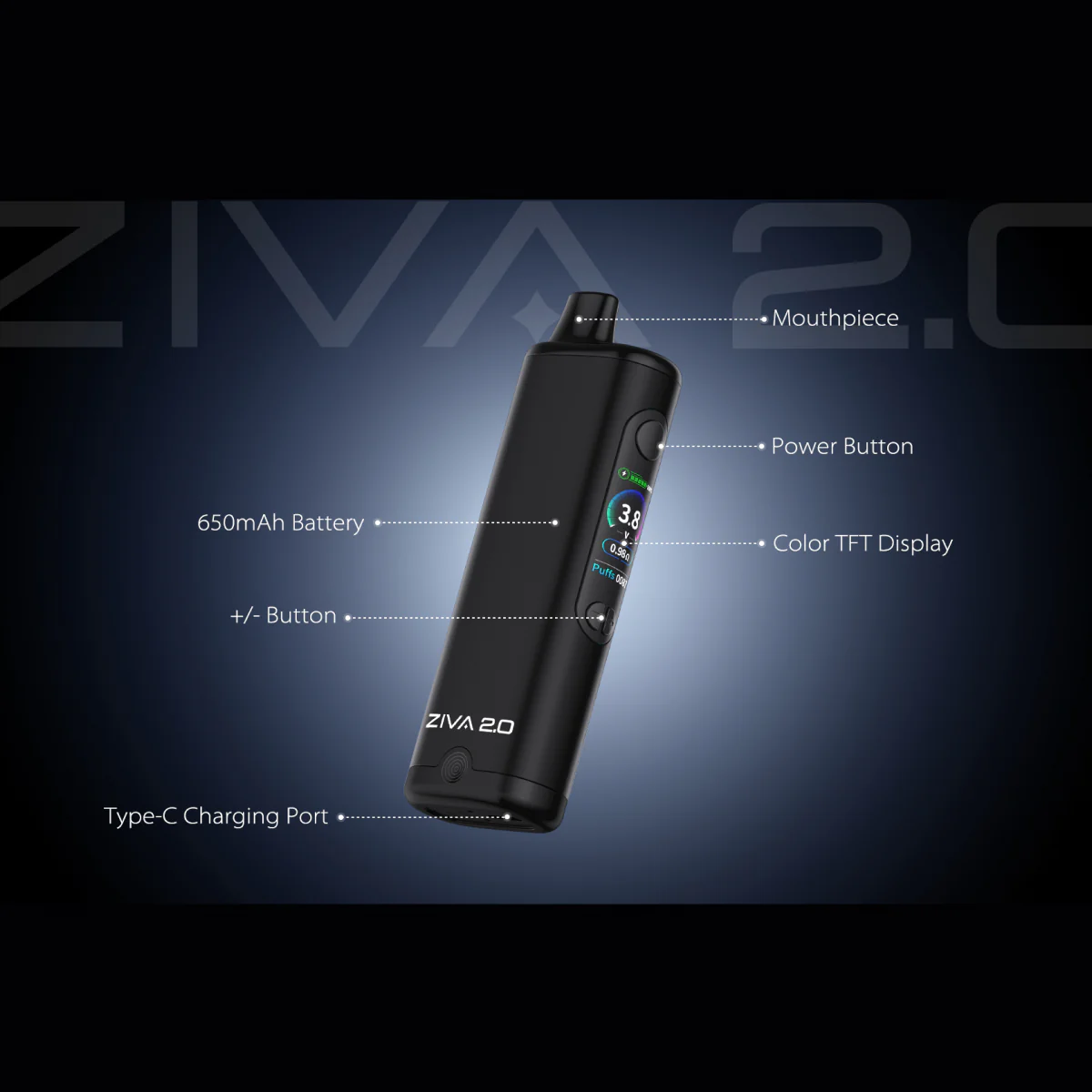 Yocan Ziva 2.0 510 Battery - Discreet Smoker