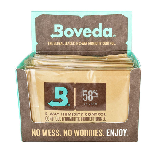 Boveda Humidity Control - 58% 67g - 12PC DISPLAY - Discreet Smoker