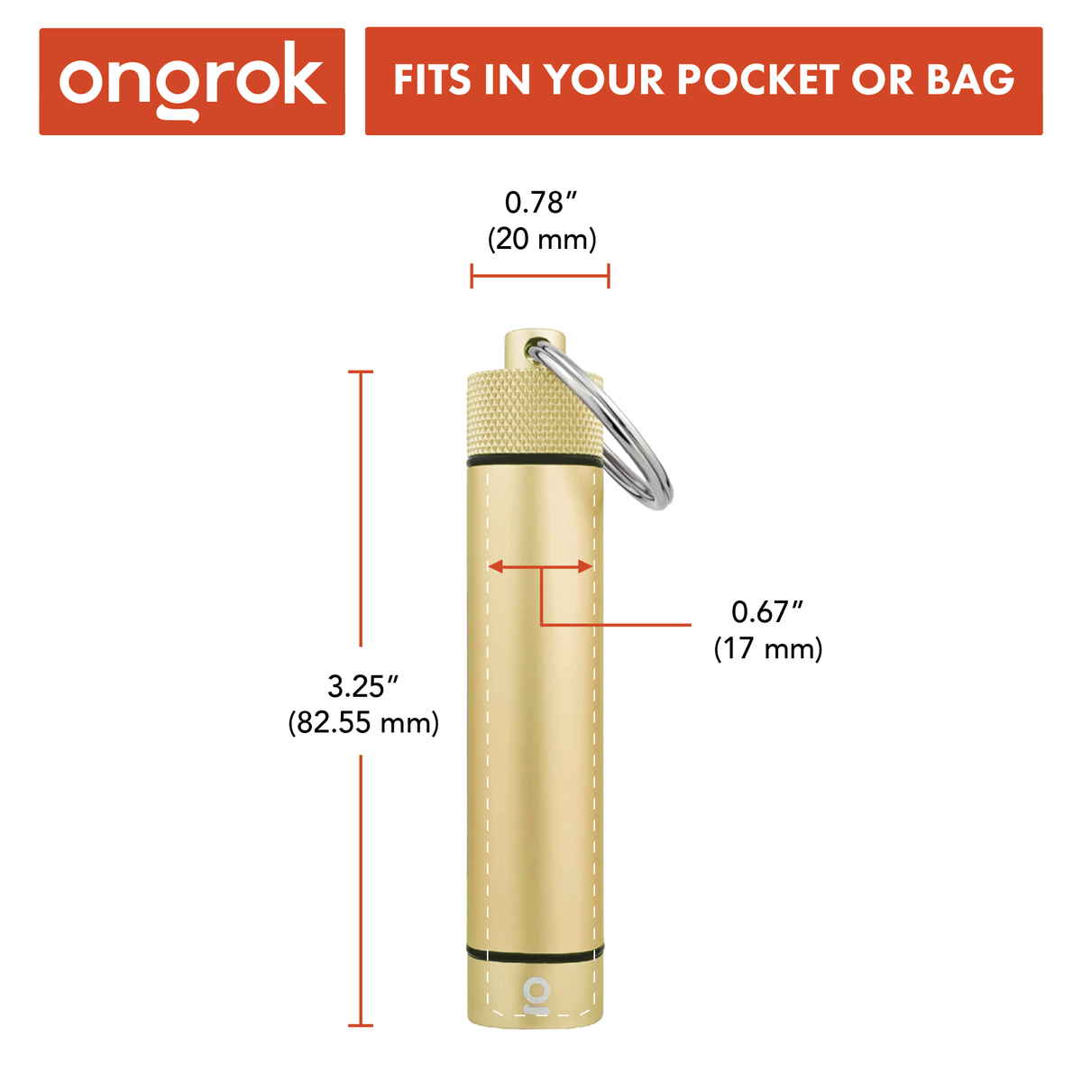 Ongrok Aluminum Storage Keychain - Discreet Smoker