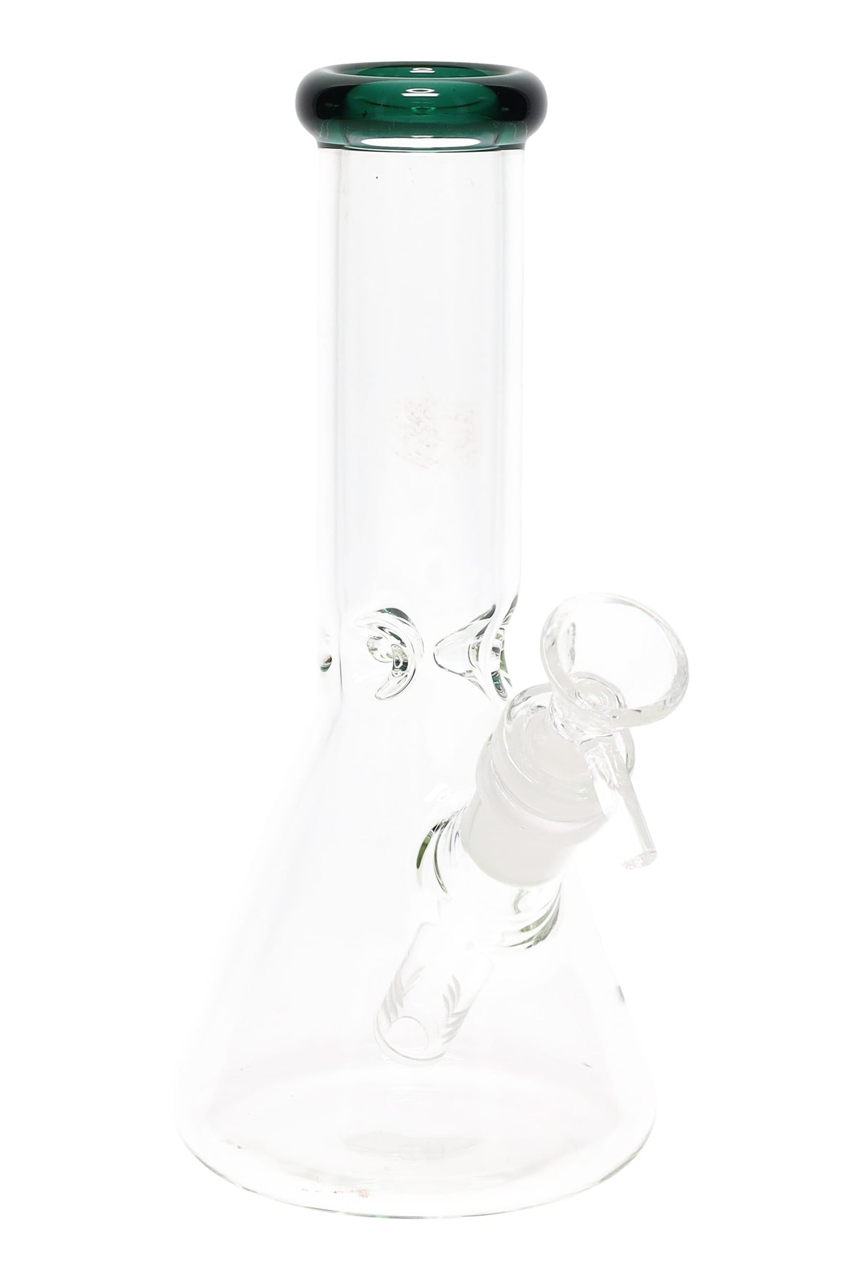 Colored Rim Glass Beaker Bong “Pastel Pour” – 8″ - Discreet Smoker