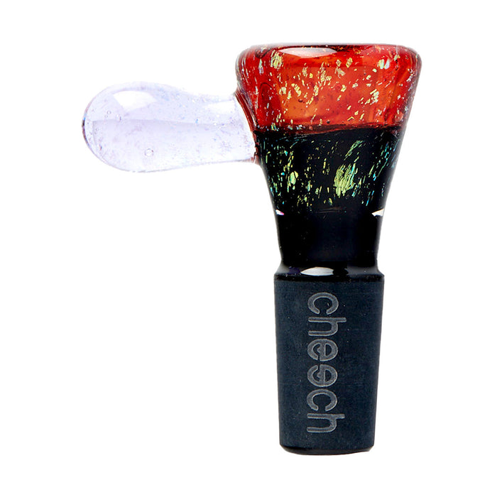 Cheech Glass 2" Transparent Dichro Glass Bowl, Amber