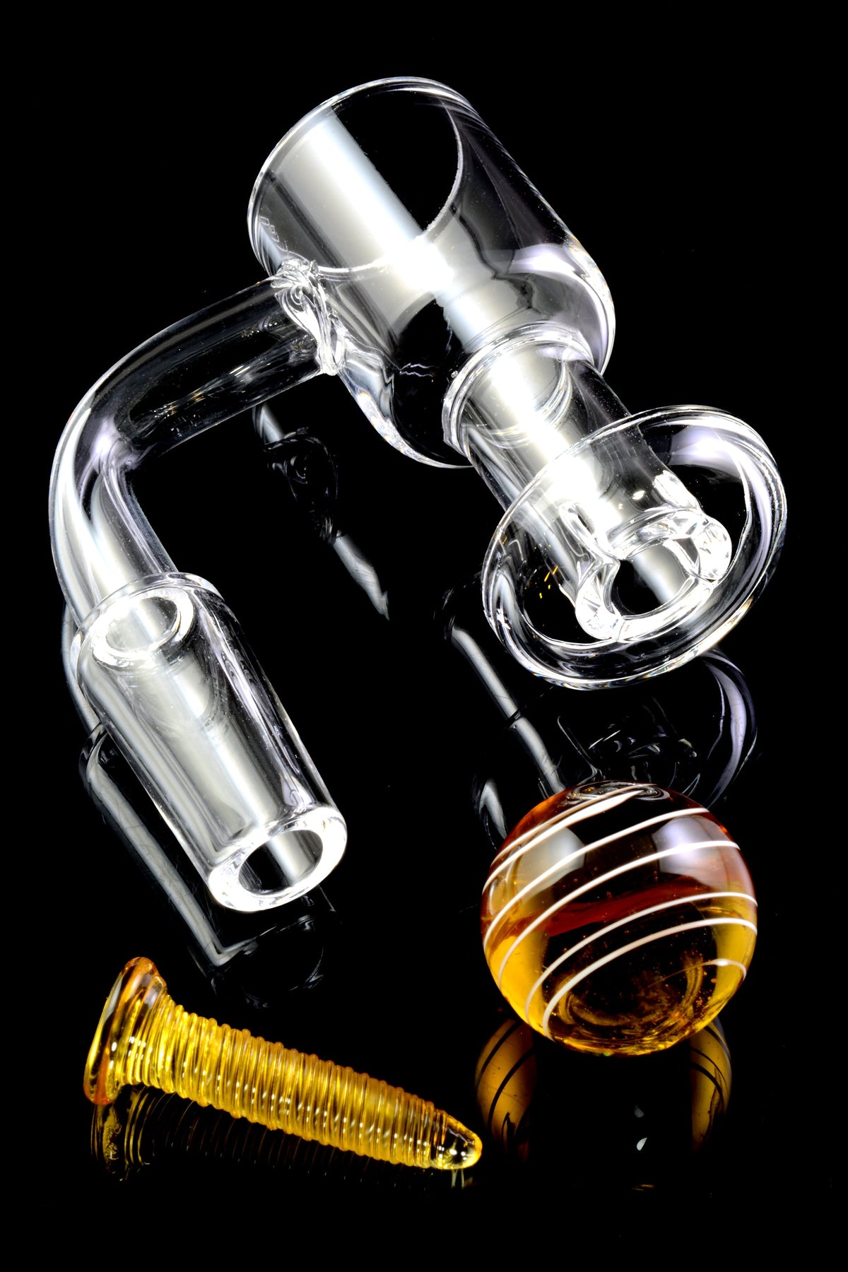 Quartz Male Terp Slurper Banger “Screw Set” – 2 mm – Marble & Pillar - Discreet Smoker
