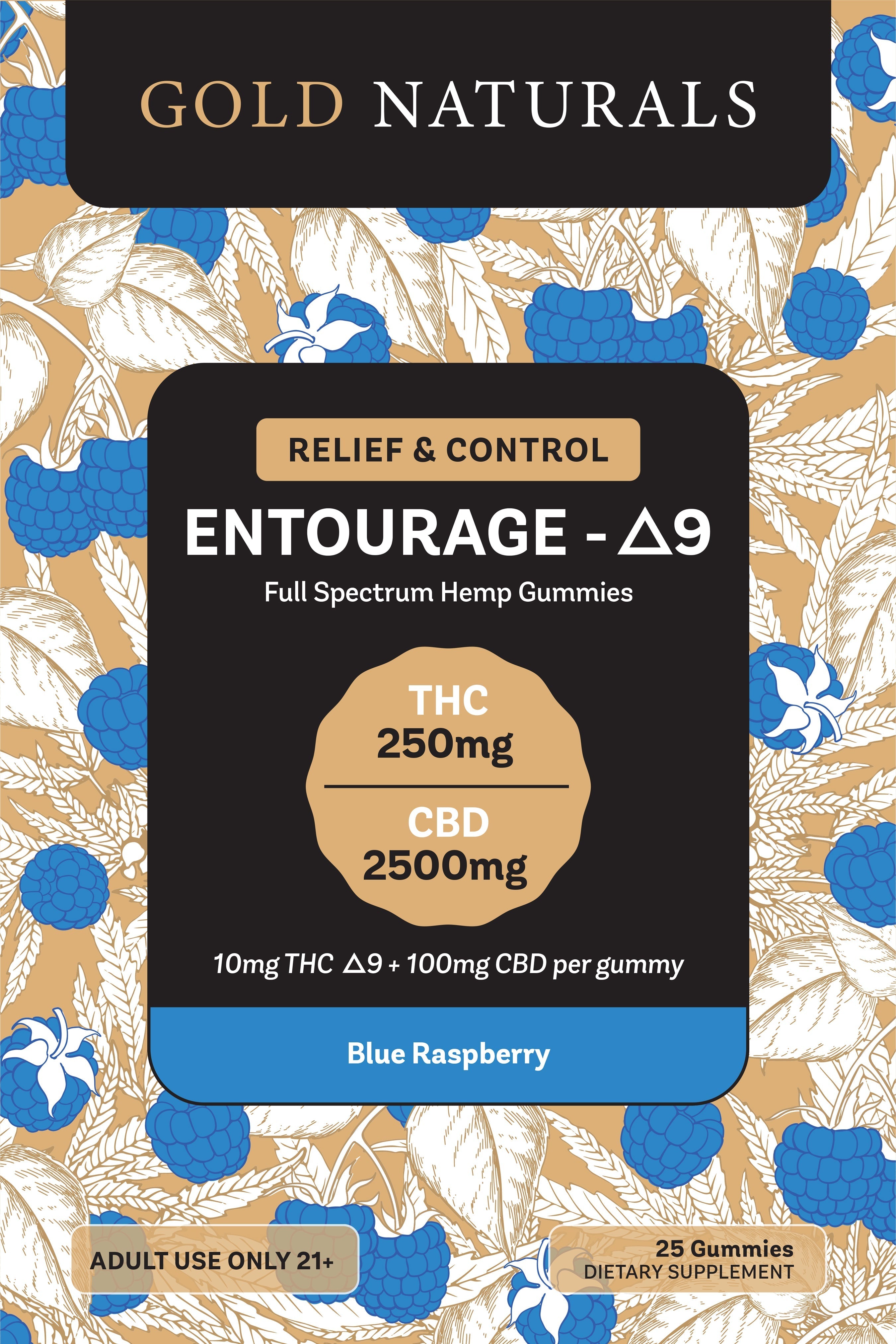 Gold Naturals Entourage Δ9 Gummy - Discreet Smoker