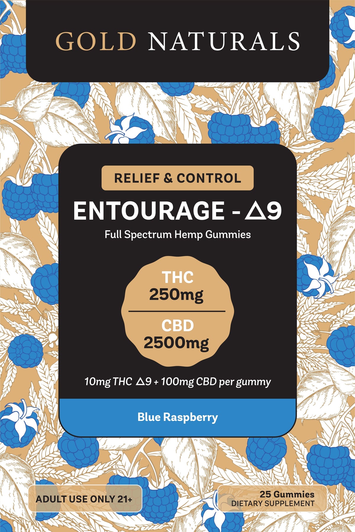 Gold Naturals Entourage Δ9 Gummy - Discreet Smoker