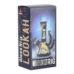 Lookah Glass Sacred Elephant Black Etched Water Pipe - 5.5" / 14mm F - Discreet Smoker