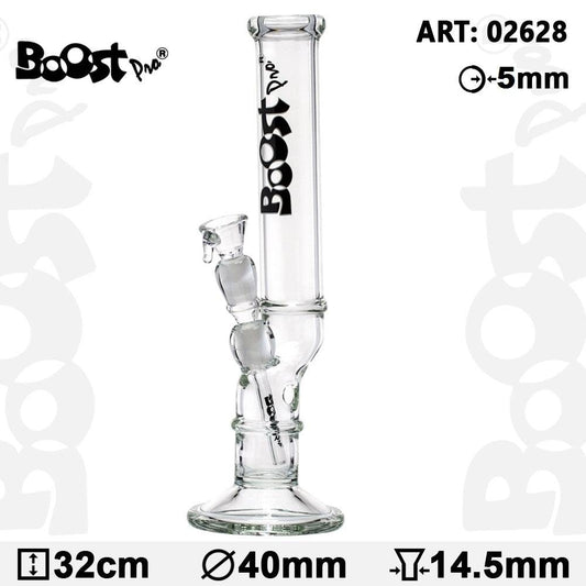 Boost | 12.5" Pro Bolt Glass Water Pipe Bong - Discreet Smoker