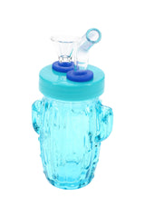 Colored Glass Cactus Water Pipe “Desert Sipper” – 3.5″ - Discreet Smoker