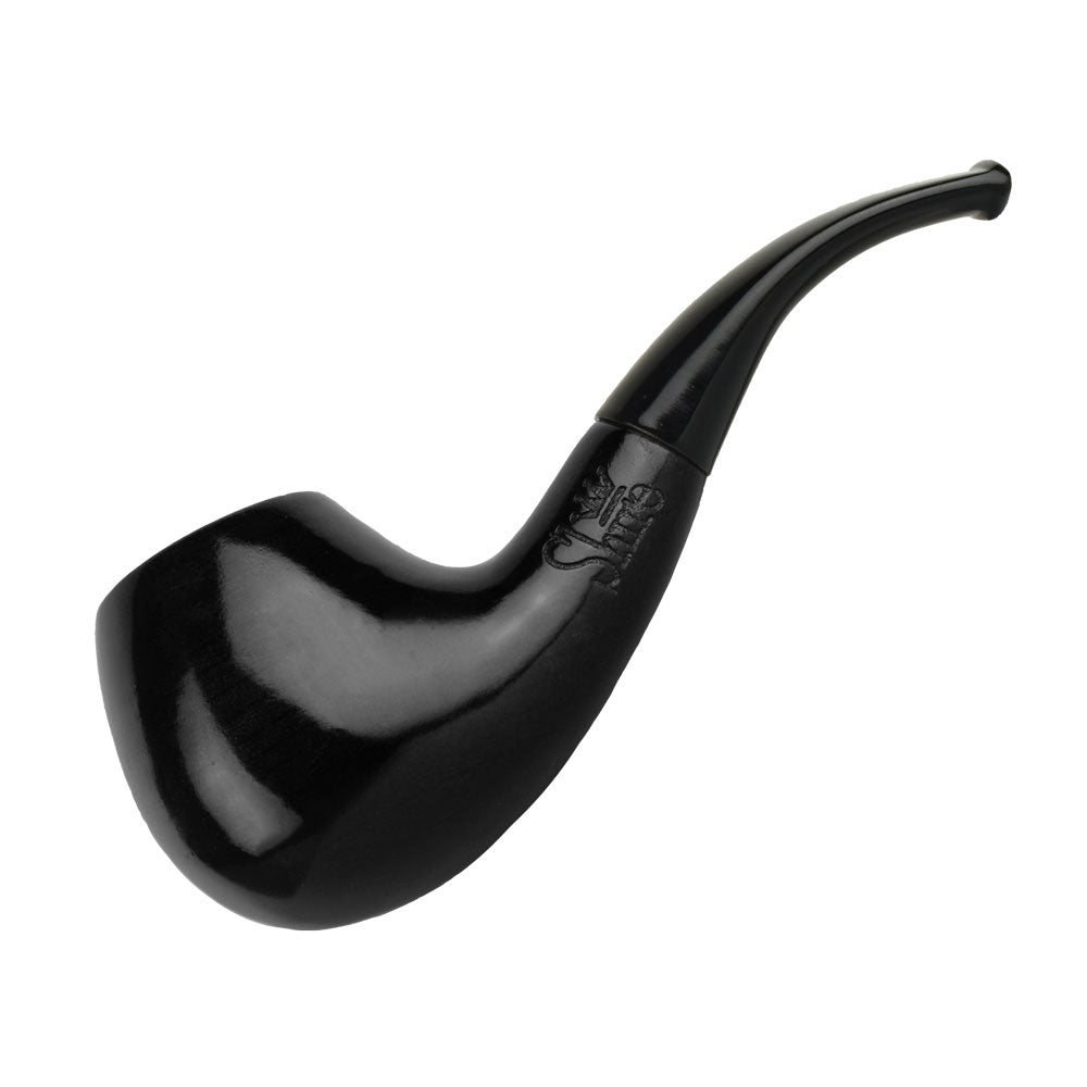 Pulsar Shire Pipes Bent Ebony Cherry Wood Tobacco Pipe - Discreet Smoker