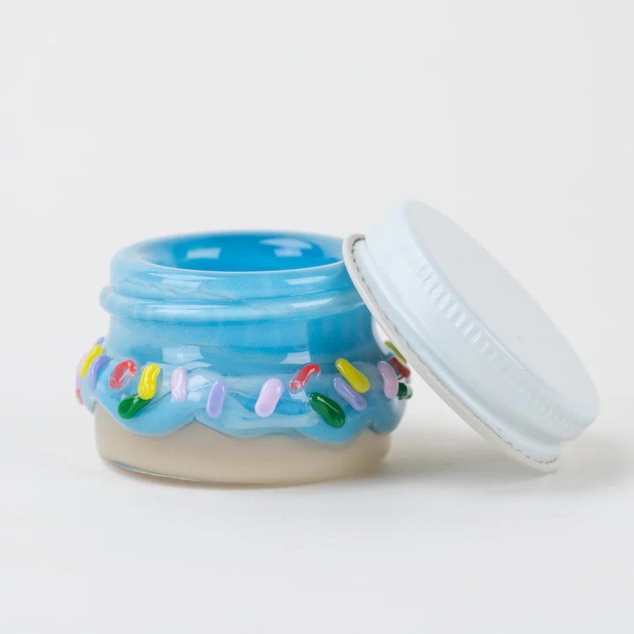 US-Made Empire Glassworks Donut Terp Jar – 1.5" Diameter - Discreet Smoker
