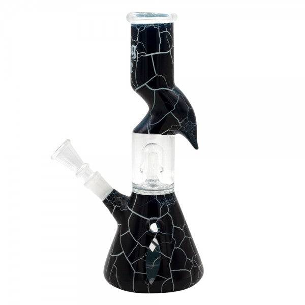 Thug Life | 10" Cracked Stone Glass Water Pipe - Discreet Smoker
