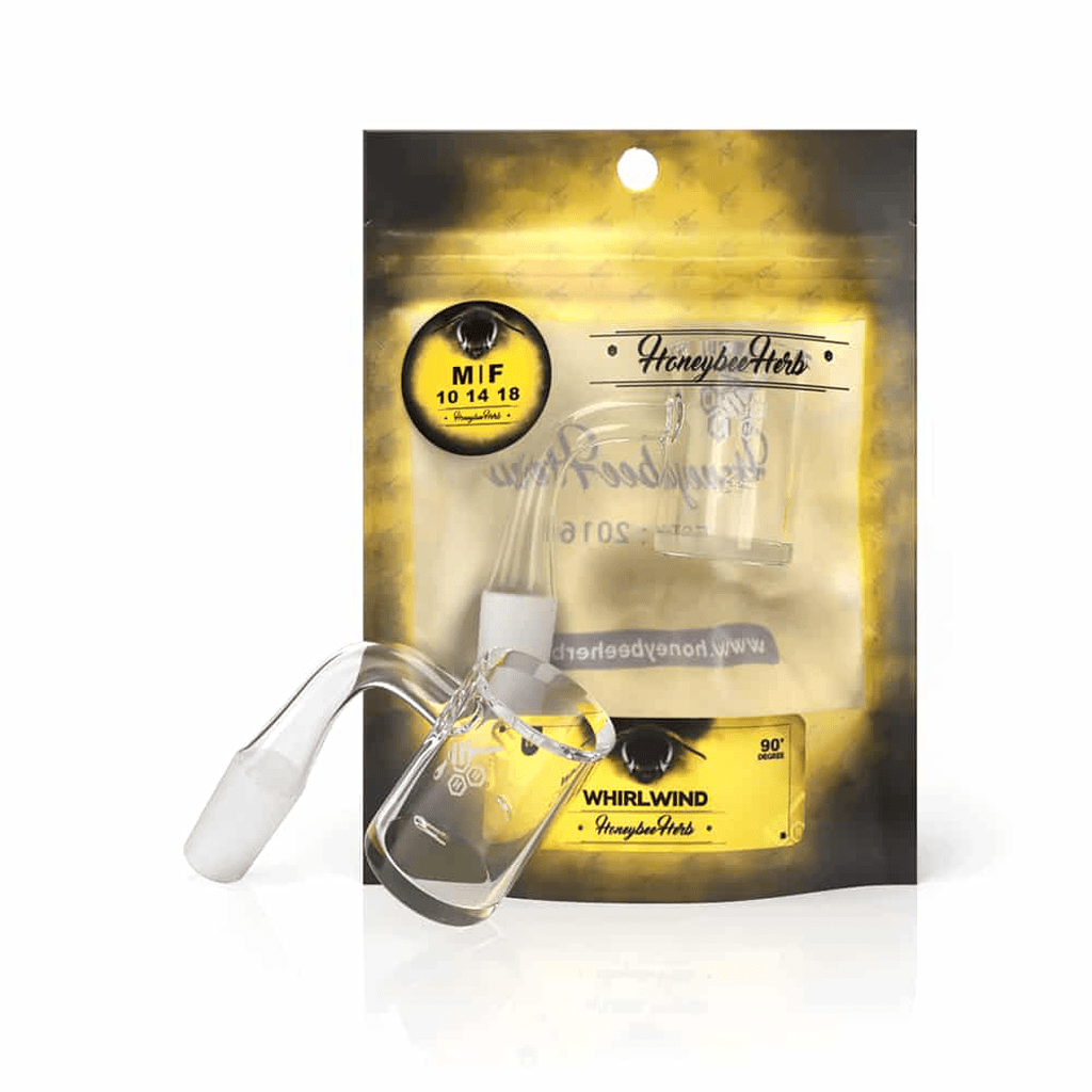 WHIRLWIND QUARTZ BANGER - 90° DEGREE | YL - Discreet Smoker