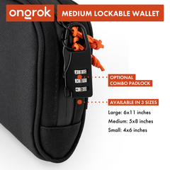 Ongrok Carbon-lined Wallets with Combination Lock V 2.0 | 3" Sizes (Small, Medium, Large) - Discreet Smoker