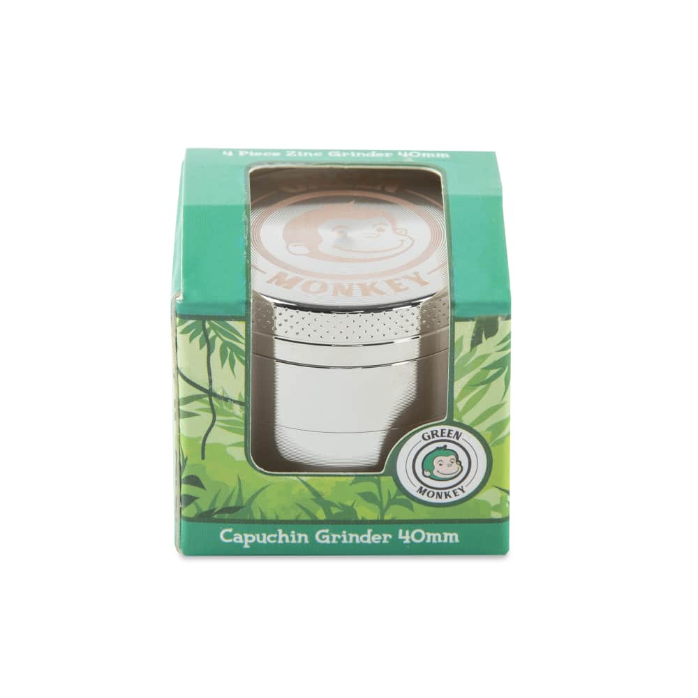 Green Monkey Grinder - Capuchin 4pc - 40mm - Discreet Smoker
