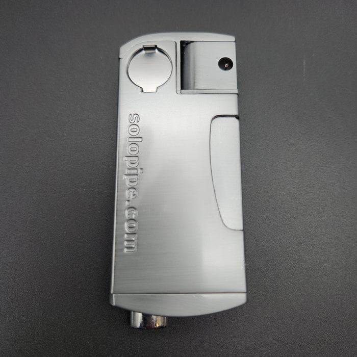 Solo Pipe - Self Lighting Metal Hand Pipe, Chrome