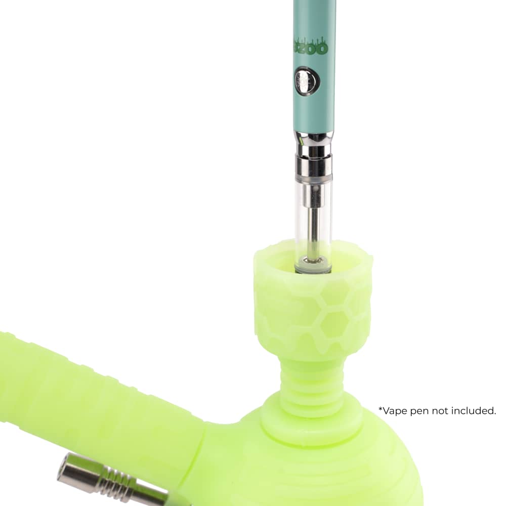 Ooze Blaster Silicone Glass 4-in-1 Hybrid Water Pipe and Dab Straw