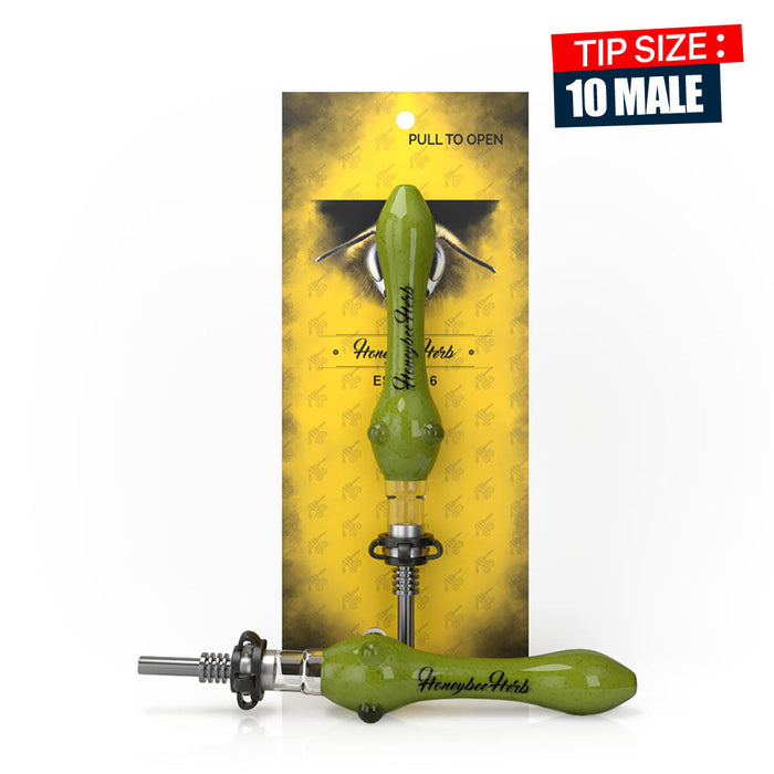 SPECKLED GLASS NECTAR COLLECTOR, Green