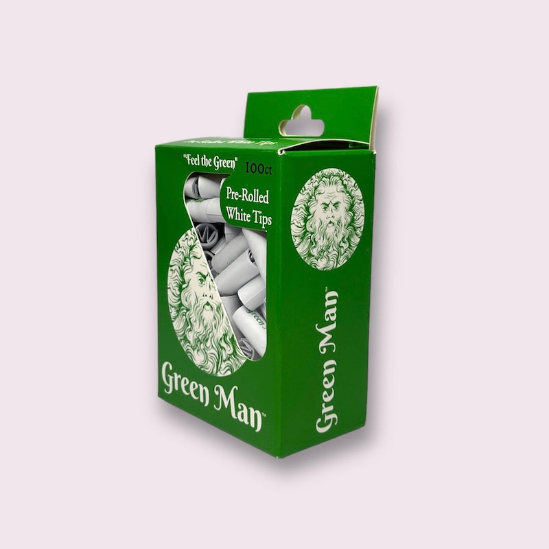 Green Man 100ct Pre-Rolled Tips Box - Discreet Smoker