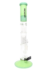 ROOR Tech Stemless Straight Tube Bong – Multi Percs – 18″ – 5 mm - Discreet Smoker