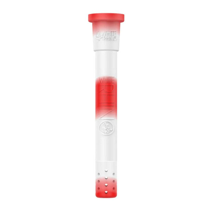White Rhino Adjustable Silicone Downstem, White Rhino Red White