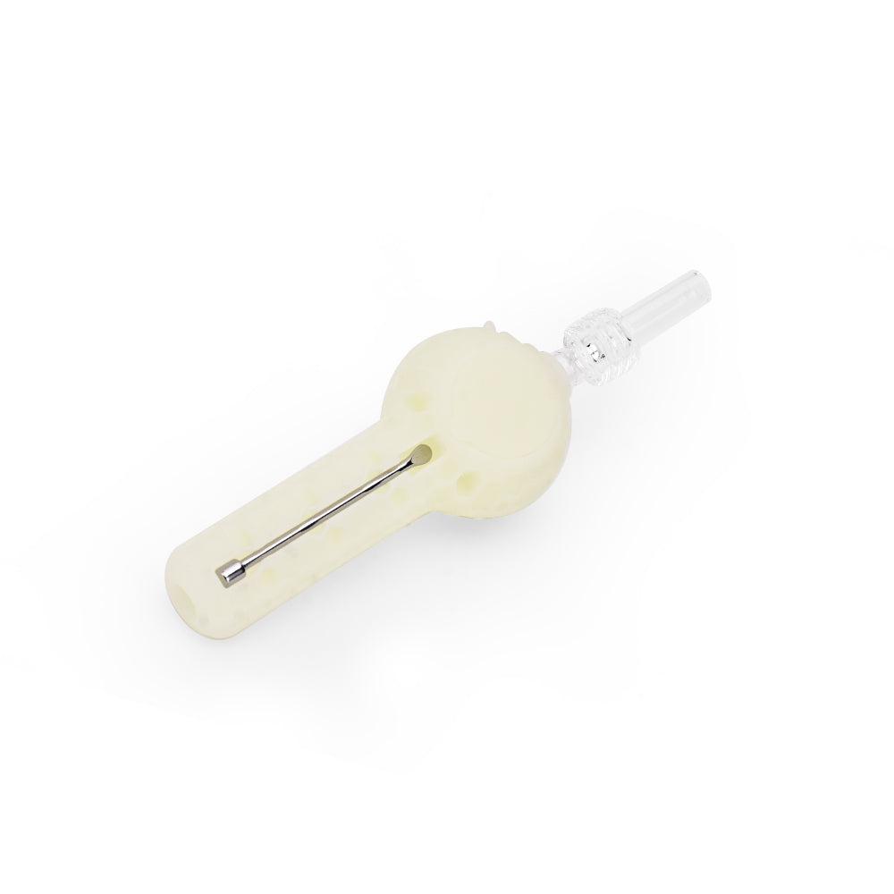 Ritual - 4'' Silicone Nectar Spoon - UV Titanium White - Discreet Smoker