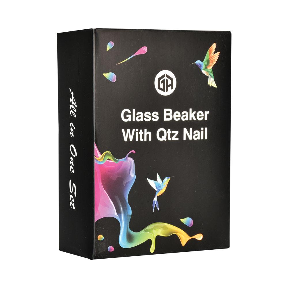 Clear Glass Mini Beaker Dab Rig - Discreet Smoker