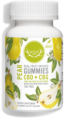 WYLD Real Fruit Infused CBD + CBG Gummies Pear - (60MG - 1200MG)