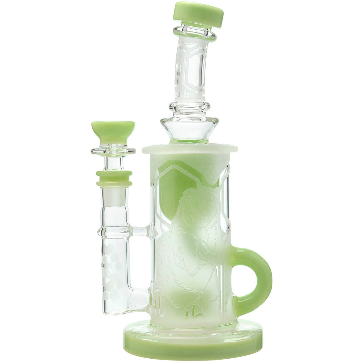 Calibear Sandblasted Showerhead Klein Recycler - Discreet Smoker